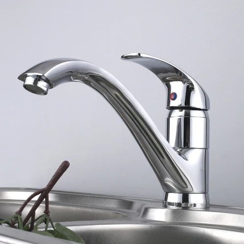 X8516K1 Luxury Deck Mounted Chrome Finish Brass Material Kitchen Tap