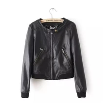 Fashionable Jacket Woman Spring 2019 Longsleeve Short Coat Motorcycle Jacket Leather Jacket Streetwear