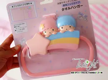

Cartoon Little Twin Stars Towel Plush Doll Hangers Doll Accessories girls gifts