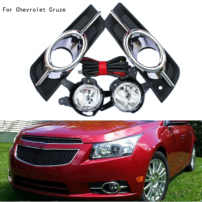 

Car Fog Lamp Assembly Kit For Chevrolet Cruze 2009-2014 12V Front Bumper Light with Wiring Harness Set Free Shipping