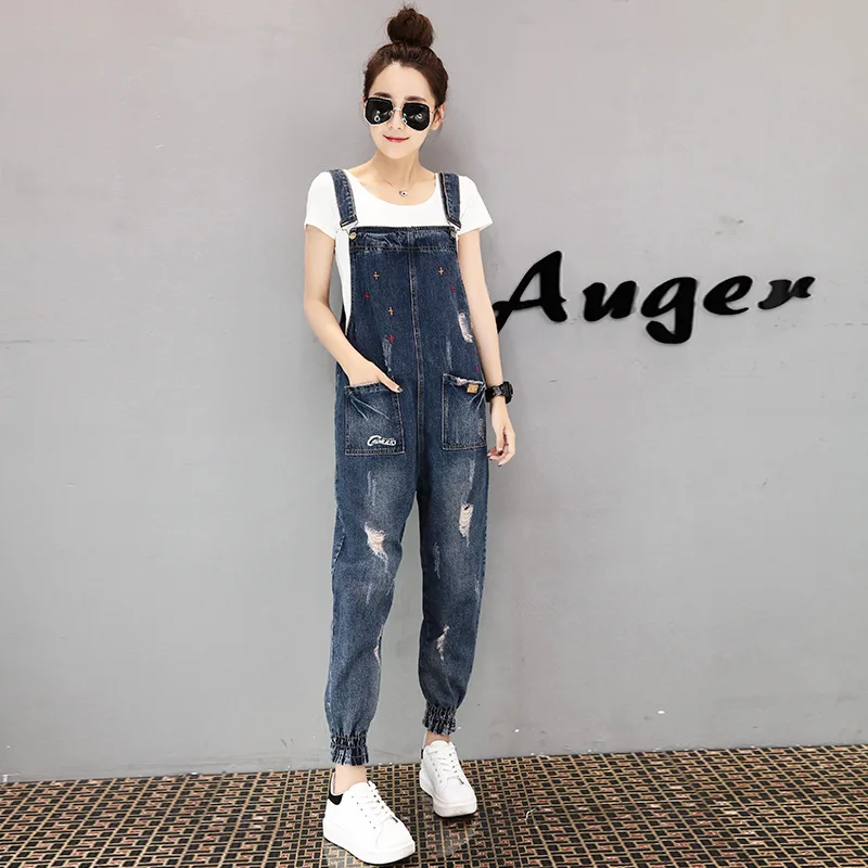 Fashion Woman Playsuits 2019 Spring Autumn New Jeans Jumpsuit Ripped Full Length Denim Overalls Casual Pencil Bodysuits NO855 Fashion Woman Playsuits 2019 Spring Autumn New Jeans Jumpsuit Ripped Full Length Denim Overalls Casual Pencil Bodysuits NO855