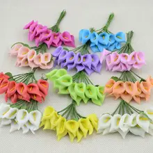 144 шт./пакет 2,5 см 11 цветов, дешевый искусственный цветок пены моделирование бумажные каллы цветок моделирования цветы