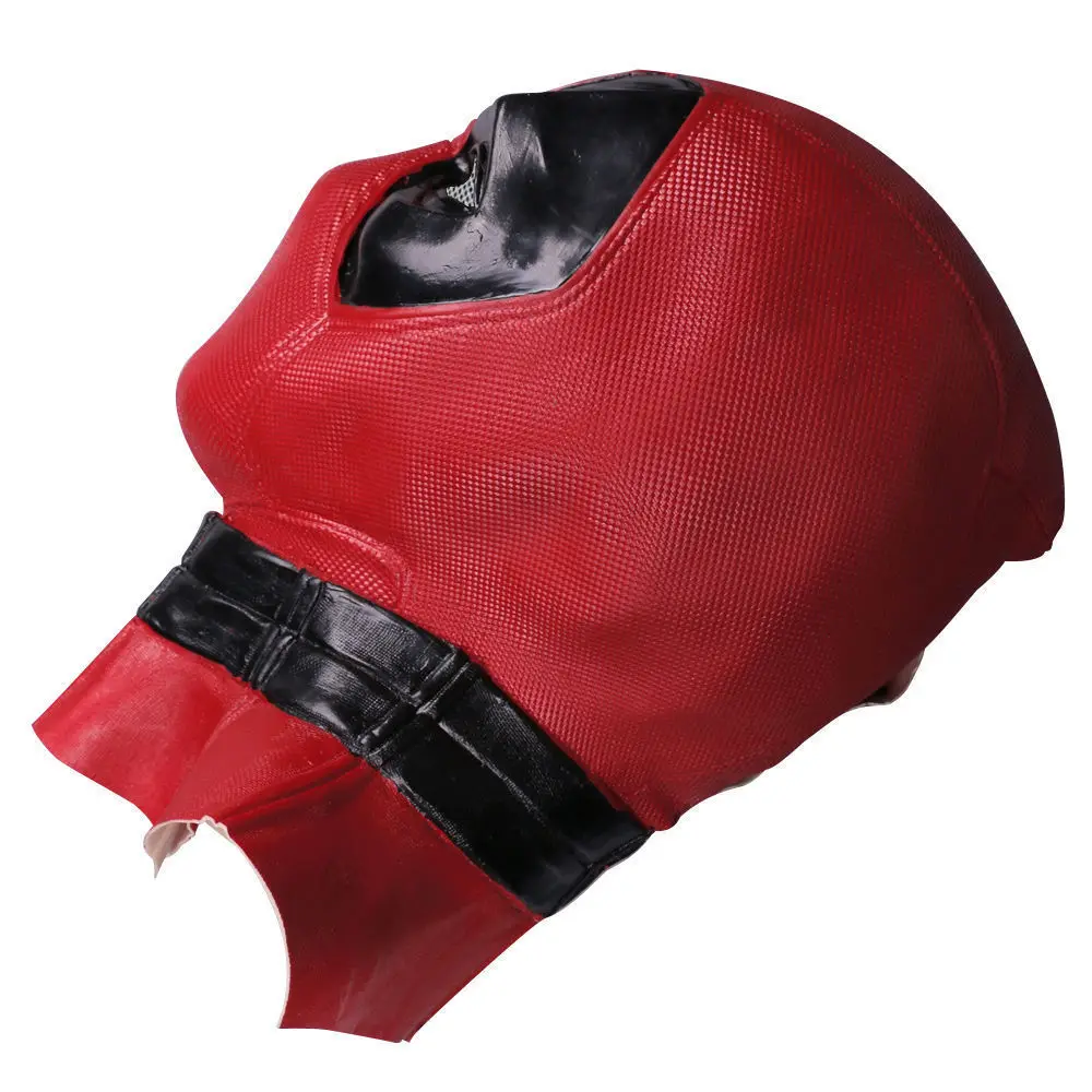 Movie Deluxe Adult Latex Deadpool Mask Cosplay Deadpool Full Face Helmet Handmade Halloween Party Prop (6)