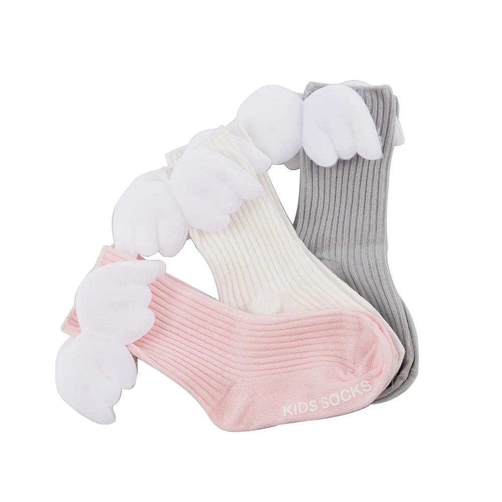 

Baby Kids Socks Ruffles Angel Wings Knee High Socks Toddler Girls Leg Warmer Socks Children Soft Winter Autumn Socks