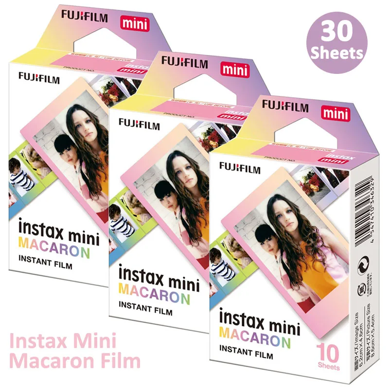 Белая пленка для Fuji Instax Мини-пленка мини 9 Фотобумага 10/20 Вт, 30 Вт, листы белые однотонные Радуга Макарон Для камеры моментальной печати Mini 7s 8 70 90 Камера - Цвет: 30 Sheet Macaroon