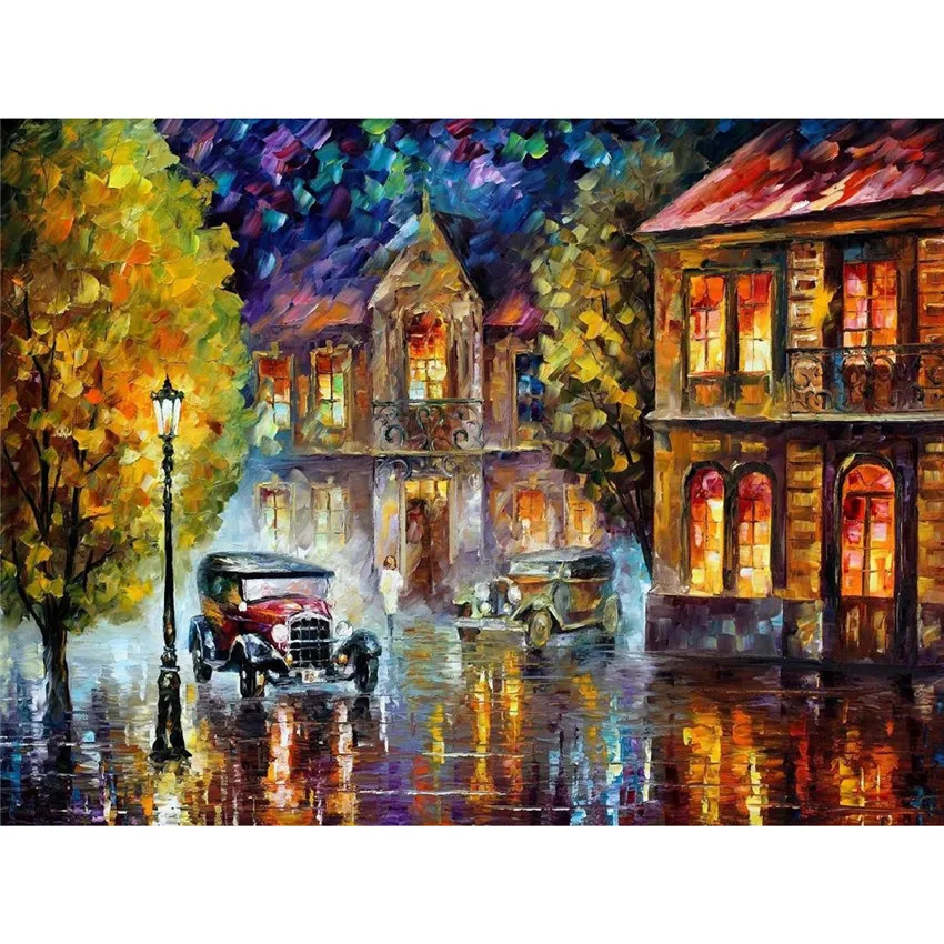 New 5D DIY Diamond Painting Cross Stitch Needlework Free Style Street American Artist Paintings Hobby Abstract Oil Resin Crafts | Дом и сад