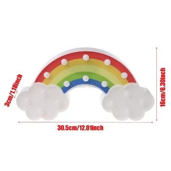 

3D Rainbow modelling LED Night Light Decorative Bedroom Lamp Battery Operated G05 Drop Ship