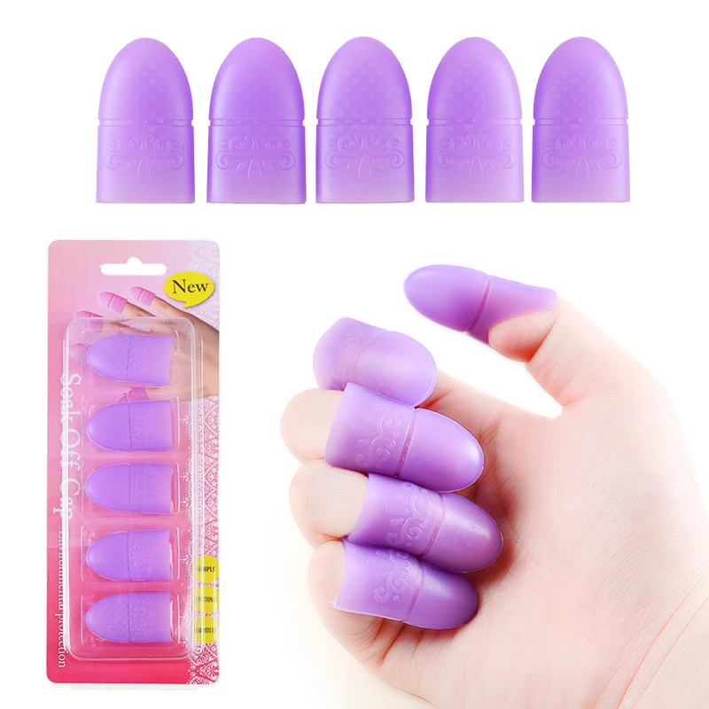 

MEET ACROSS 5pcs/pack Remover Wrap Gel Polish Remove UV Gel Soak Off Cap For Nail Cleaner Gel Nail Remover Manicure Tools