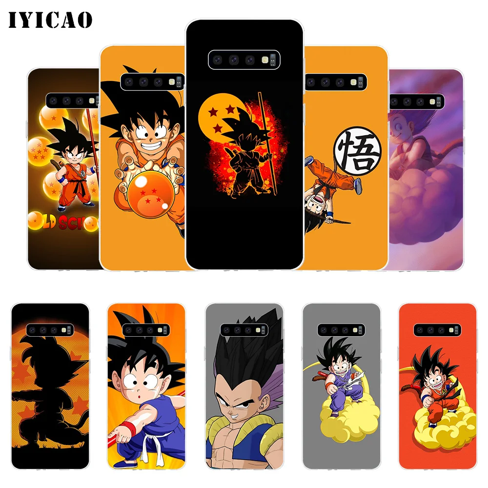 

IYICAO kid Goku Dragon ball Soft Silicone Phone Case for Samsung Galaxy S10e S10 S9 S8 Plus S7 Edge TPU Cover