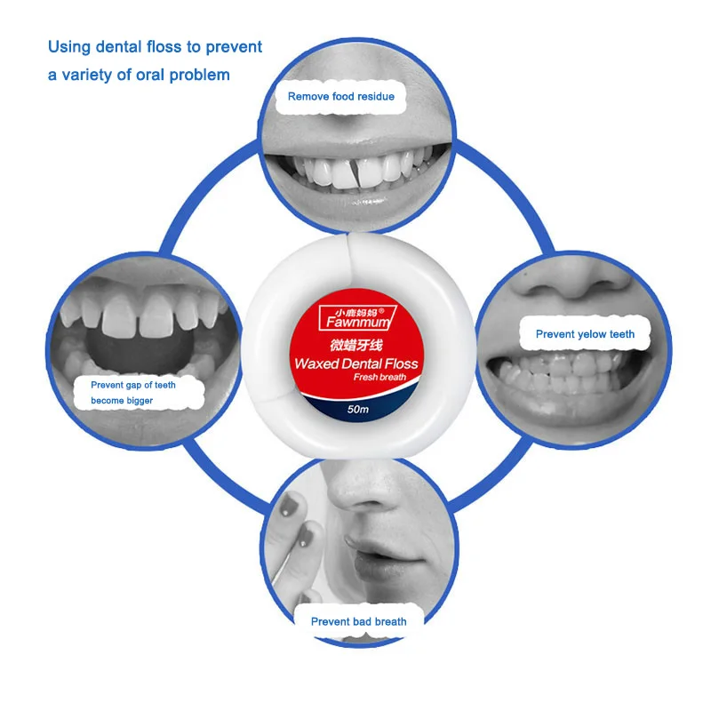 50 м одноразовый держатель зубной нити воском для ухода за межзубным пространством палочка для чистки зубов зубочистки, зубная нить Палочки средство для гигиены полости рта для чистки Уход за полостью рта
