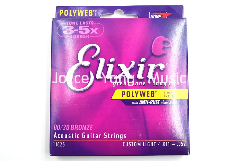 Elixir NANOWEB/POLYWEB  Acoustic Guitar Strings An...