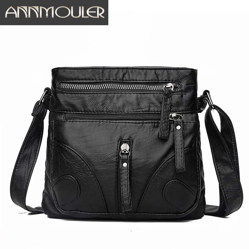 Annmouler أزياء النساء Crossbody حقيبة لينة غسلها محفظة جلدية حقيبة يد حقيبة كتف جلدية pu صغير أسود حقيبة ساعي Annmouler أزياء النساء Crossbody حقيبة لينة غسلها محفظة جلدية حقيبة يد حقيبة كتف جلدية pu صغير أسود حقيبة ساعي
