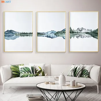 

Watercolor Abstract Mountain Print Landscape Canvas Painting Wall Art Nature Poster Minimalist Wall Art Nordic Decoration Home