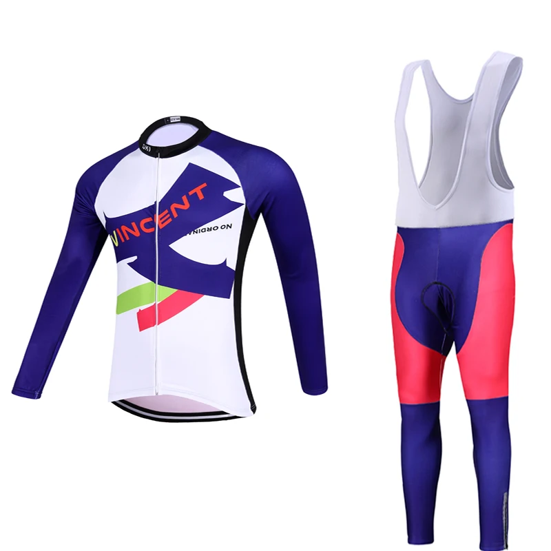 2017 QKI Mens Cycling clothing Polyester+Spandex Long Sleeves Cycling