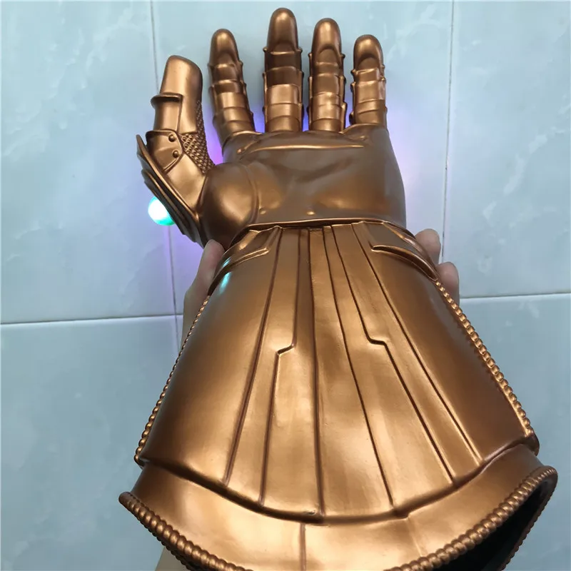 1: 1 перчатки для костюмированной вечеринки, светодиодный светильник Thanos Gauntlet, перчатки для Хэллоуина, подарок для детей