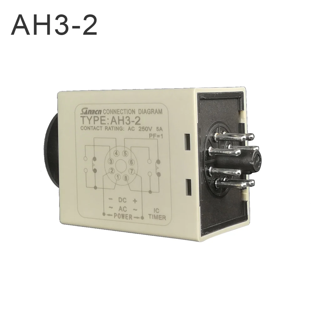 

Ac-dc universal 220V AH3-2 delay relay time relayl high quality good service timer relay time set range 0.1S-60m 2019 new style