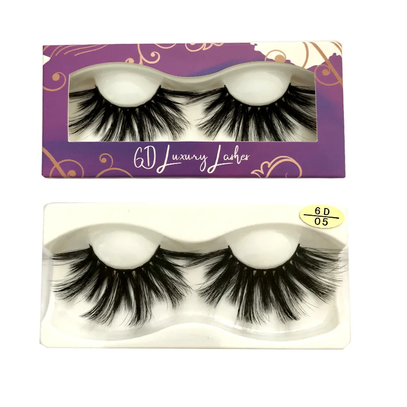 

New Product 6D 25mm silk lashes faux mink eyelashes Thick Full Strip Luxury Dramatic eyelash