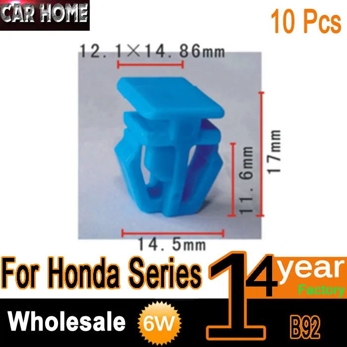 10pcs Nylon For Honda CIVIC CR V 1996 On Body Side Moulding Clips