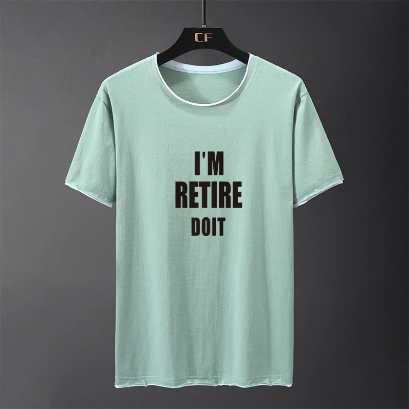 

2019 New Mens Tshirts Summer Fashion Fake Two Different Color Exposed Men T-shirt Casual Plus Size 4XL Loose O-Neck Tshirt Men