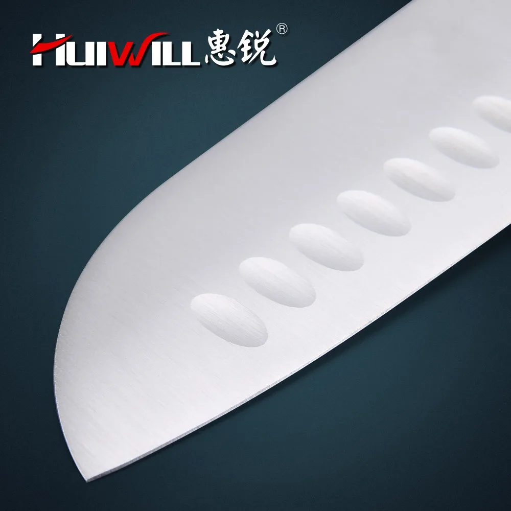 Бренд HUIWILL, 7 дюймов, японский, австралийский, 8, нож сантоку из нержавеющей стали, кухонные ножи шеф-повара, универсальный нож, кухонные принадлежности