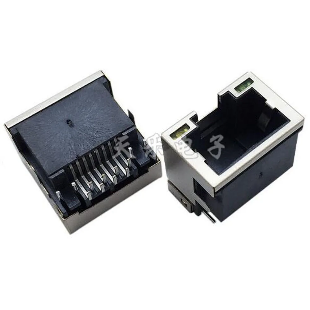 

10pcs RJ45 Socket SP32 Network Port Socket 8P8C Sinking Plate With Light