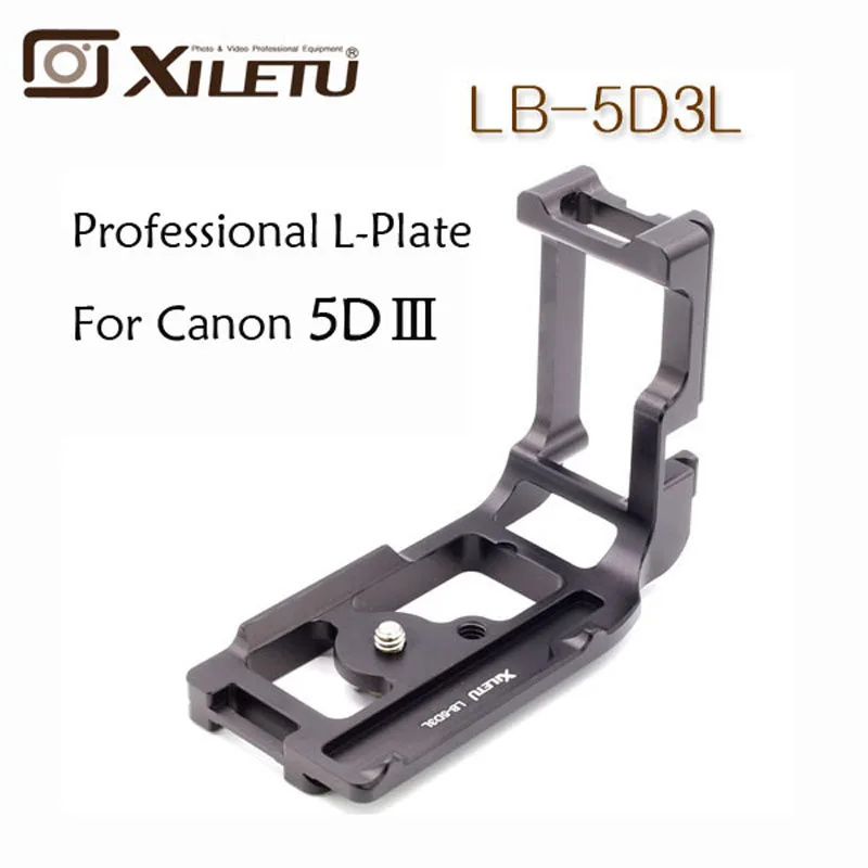 

Xiletu Black Metal LB-5D3L Professional L Ball Head Plate Quick Release Plate with 1/4" Screw For Canon 5D3 III 5D4 IV