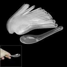 Высококачественный домашний кухонный прозрачный пластиковый одноразовый суп-ложки 60 шт