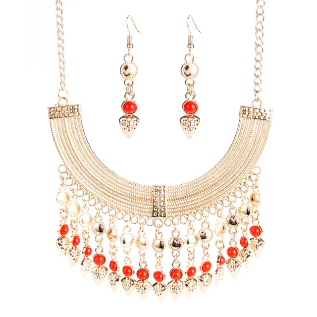 ZHENXIN fashion women Hand carved Ethnic Gypsy Bangladeshi earrings set BOHO Geometric Trendy