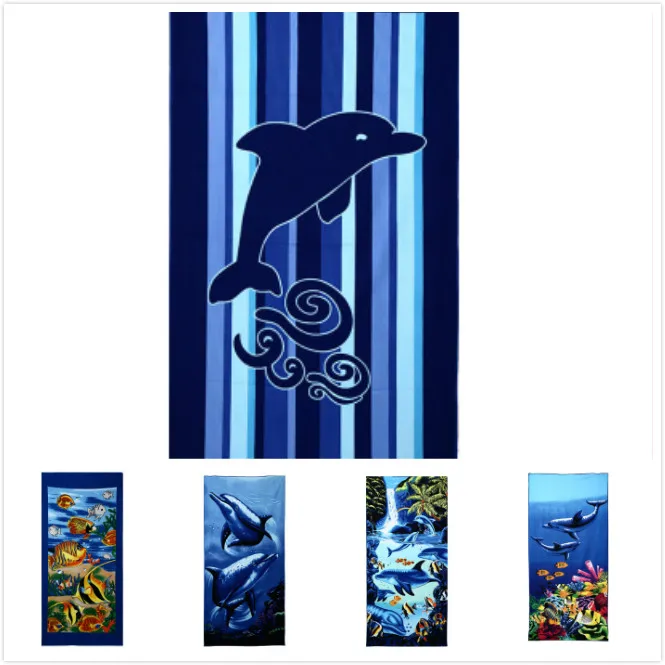 

New Arrival Animal Beach fish Microfiber Bath Towels for Adults Beach Towels Large towel Serviette de Bain 70*140cm strandlaken
