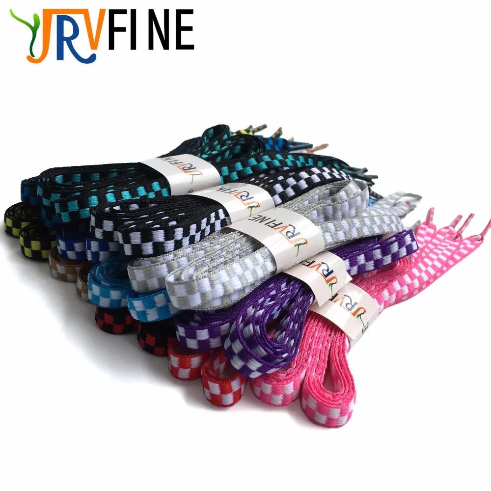 black and white striped shoelaces
