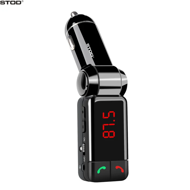 

BTOD Car Charger AUX Line In FM Bluetooth Handsfree 2A Fast Charging For iPhone 6s Plus iPad Samsung Lenovo ZTE Huawei GPS Audio