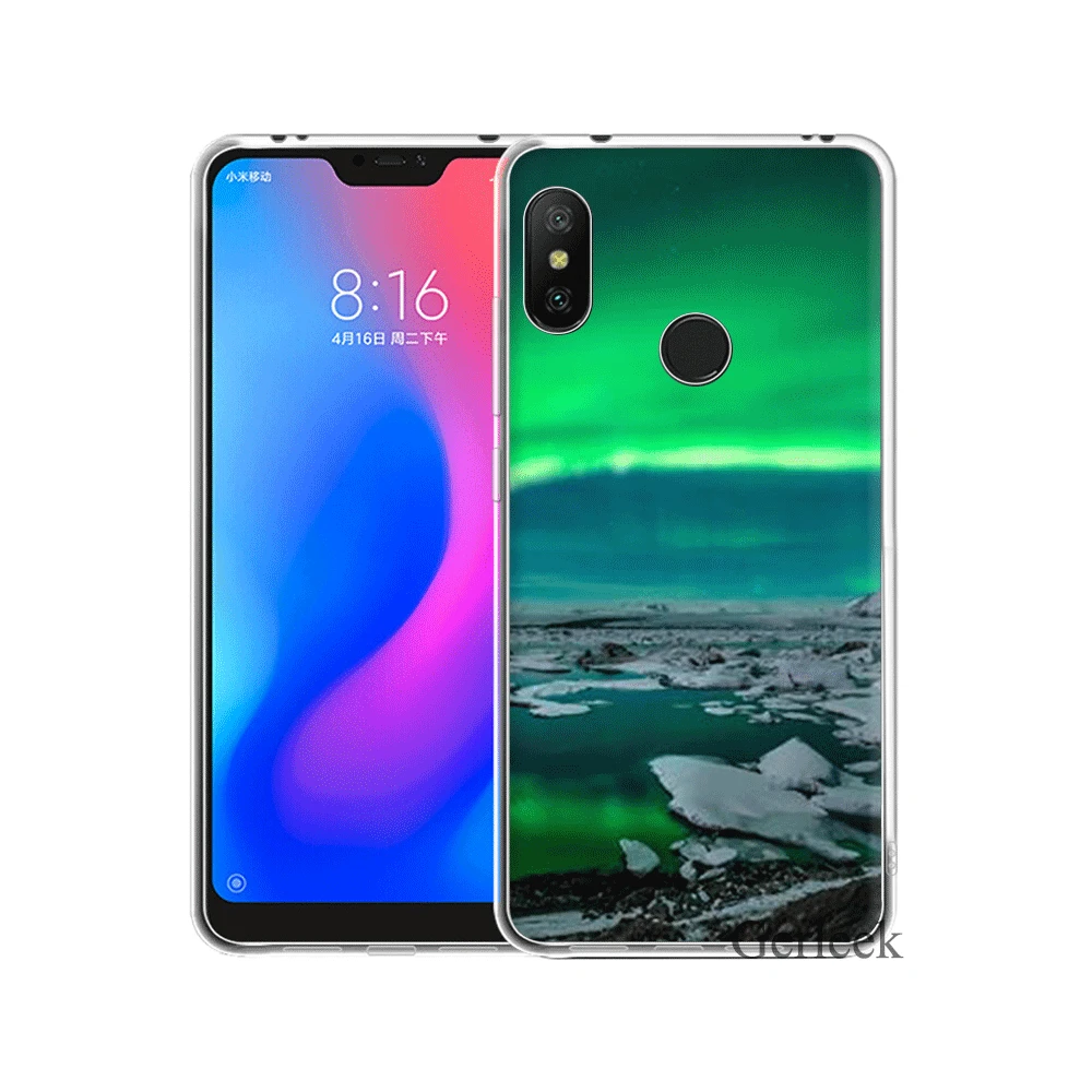 Чехол Desxz Green Iceland для Xiaomi Redmi Note 6 7 3 Pro 4 4X5 5A|Чехлы-накладки| |