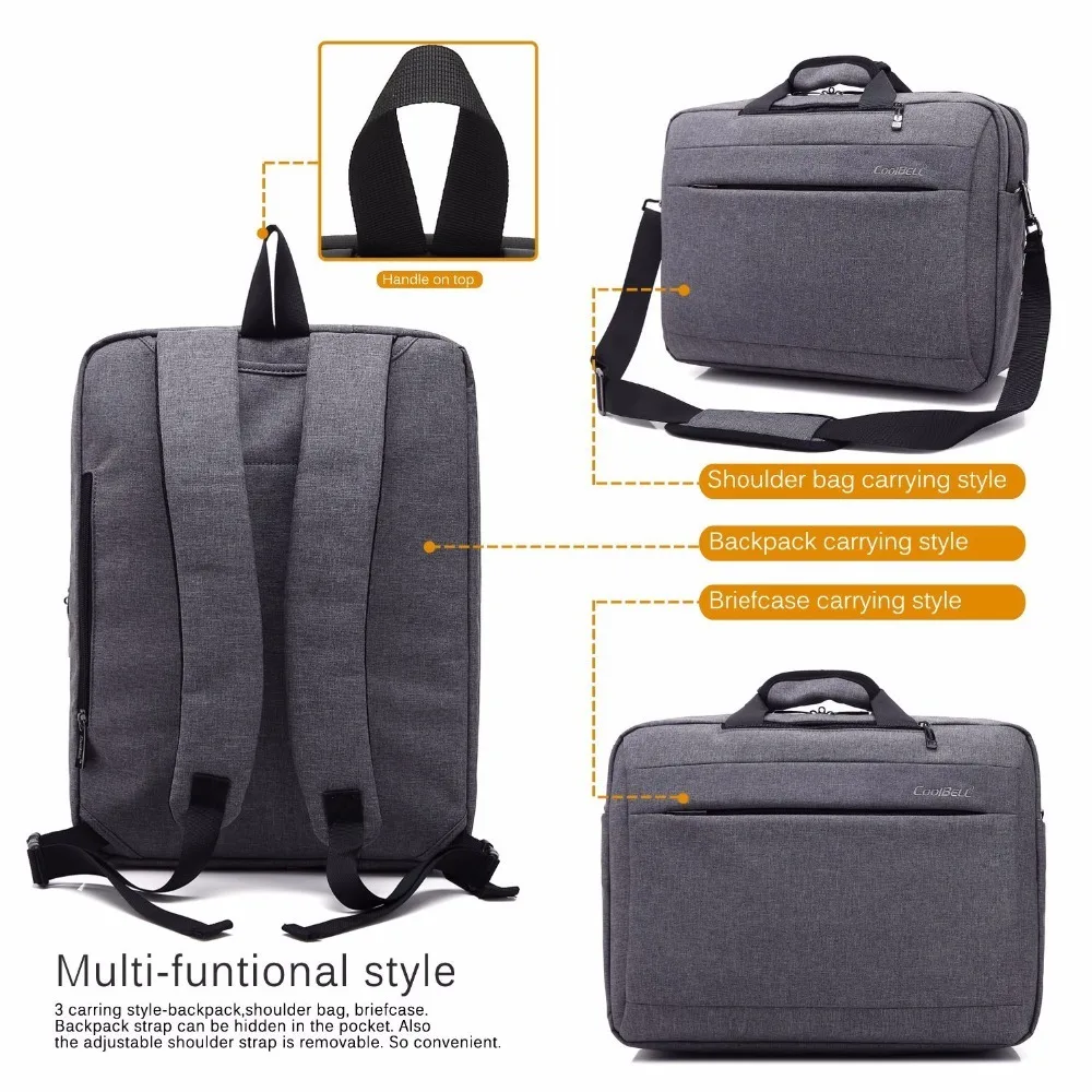 CoolBELL 15,6 дюйм(ов) Кабриолет Сумка для ноутбука сумка рюкзак ткань Оксфорд мульти-функциональный для/Macbook