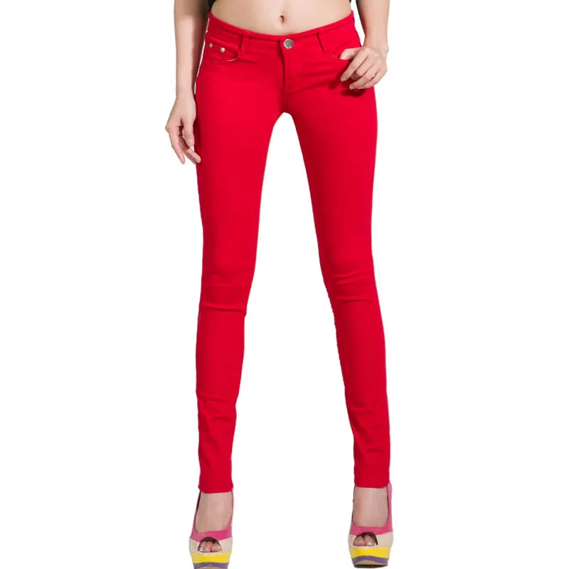 Женские брюки-карандаш ярких цветов, весна-осень, Стрейчевые брюки цвета хаки для женщин, облегающие Женские джинсовые брюки, женские длинные брюки