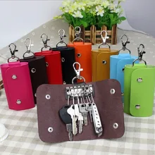 Кожаный брелок для ключей для мужчин и женщин, органайзер для ключей, сумка для ключей от автомобиля, бумажник ключница, чехол для ключей, мини-сумка для карт