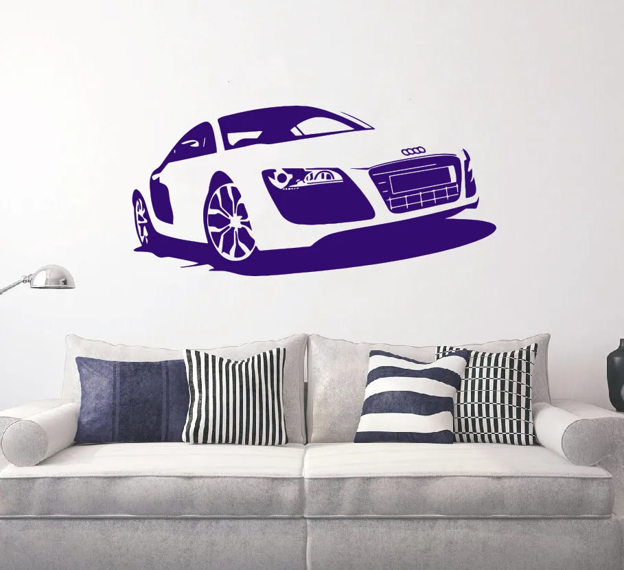 Большой автомобиль Audi спортивный настенная картинка домашний декор гоночный