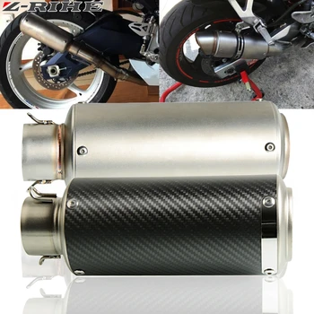 

For Yamaha mt 09 tracer mt09 FJ-09 FZ-09 fz09 2016 2017 51-61mm Motorcycle Exhaust Pipe Muffler Carbon Fiber Exhaust Pipe MT09
