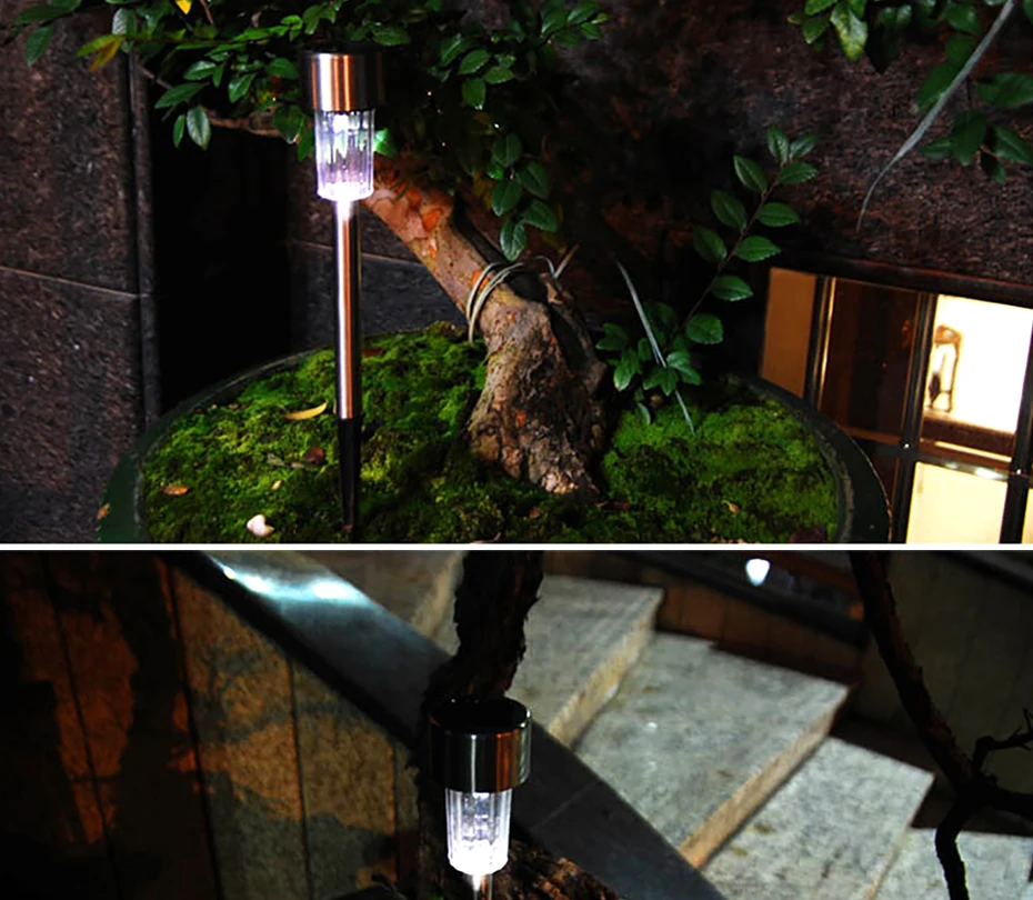 Lâmpada do Gramado Sistema de Energia Luminaria para a Decoração do Jardim Luz ao ar Solar Livre Alimentado Caminho Luzes Iluminação Rua 10 Pçs Led 19 10 pçs led solar luz ao ar