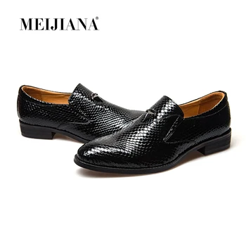 

MEIJIANA Genuine Leather Men Wedding Shoes Oxford Shoes for Men Lace-Up Busine Shoes Brand Men Loafers Genuine Leather Men Shoes