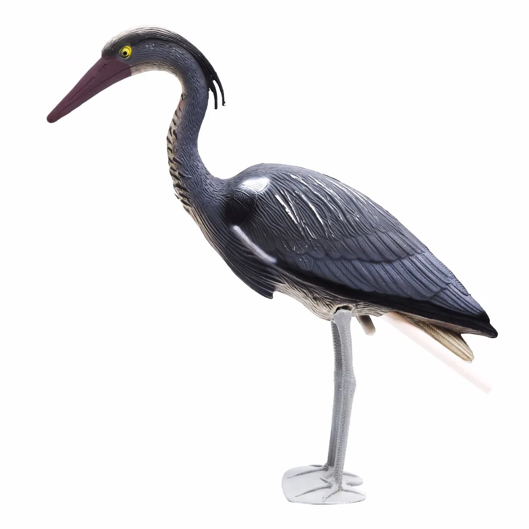 

Lifelike Plastic Resin Decoy Large Heron Garden Ornament Bird Scarer Fish Pond Garden Decoration