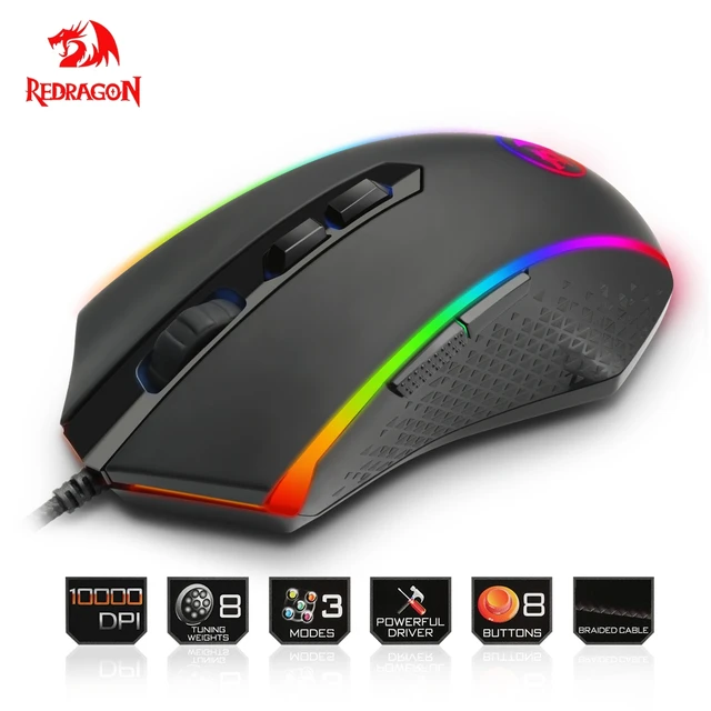 Special Price Redragon USB Gaming Mouse 10000 DPI 8 buttons ergonomic design for desktop computer accessories programmable Mice gamer lol PC Special Price Redragon USB Gaming Mouse 10000 DPI 8 buttons ergonomic design for desktop computer accessories programmable Mice gamer lol PC
