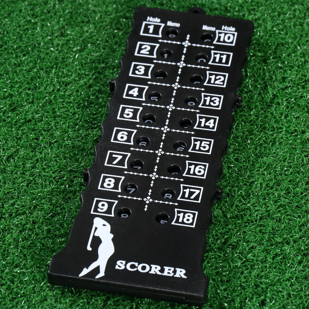 

SURIEEN 18 Holes Golf Stroke Shot Putt Scoring Keeper Score Card Counter Chain Environmental Golf Score Indicator With Key Chain