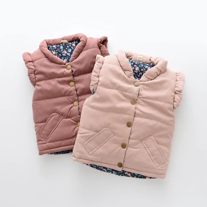 Moda de Inverno Nova Roupas Infantis Meninas Outerwear Cabolsas Crianças Colete Jaquetas Bebê Sólido Quente Coletes Frete Grátis 2020 4 Mamãe e Bebê
