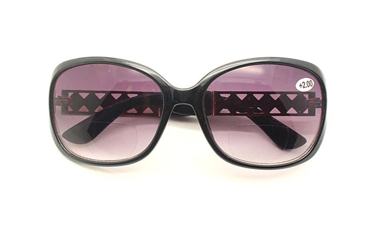 Многофокальные очки для чтения, женские солнцезащитные очки, вид рядом с дальними бифокалами, многофункциональные очки, лупа, градиентные линзы R5 - Цвет оправы: Black