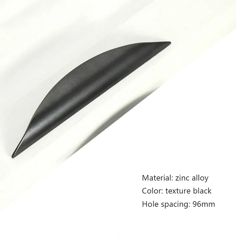 Современная Минималистичная дверная ручка для шкафа, черная ручка для выдвижного ящика в скандинавском американском стиле, ручка для кухонного шкафа, темные поручни, ручка для шкафа - Цвет: black 96mm Pitch