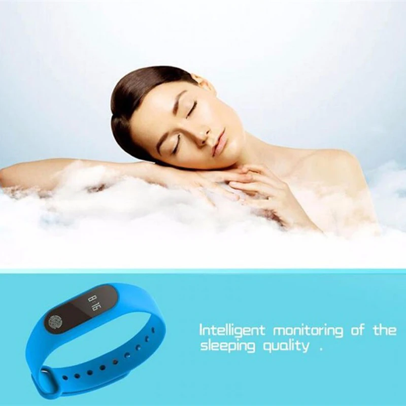  M2 Smart Band Bracelet fitness Wristband Watch Heart Rate Monitor Waterproof Bluetooth OLED Tracker - 4000189064485