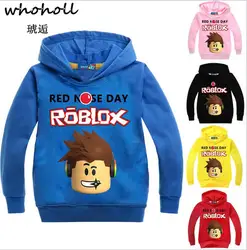 Roblox/толстовка с капюшоном, рубашка для мальчиков, свитер, красный костюм Noze Day, детская спортивная рубашка, свитер для детей, футболка с