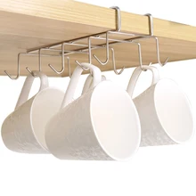 Кухонный стеллаж из нержавеющей стали для вывешивания на шкаф крючок вешалка полка вешалка для посуды полка для хранения кухонный Органайзер