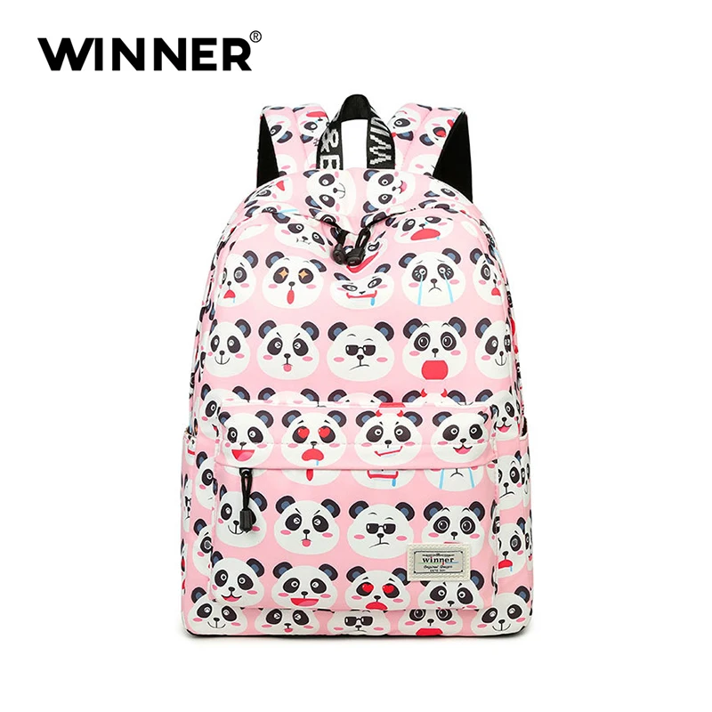 

WINNER Fashion Women Printing Backpack High Quality Cute Panda Animals Backpack Female Hot Sale Women shoulder bag school bags
