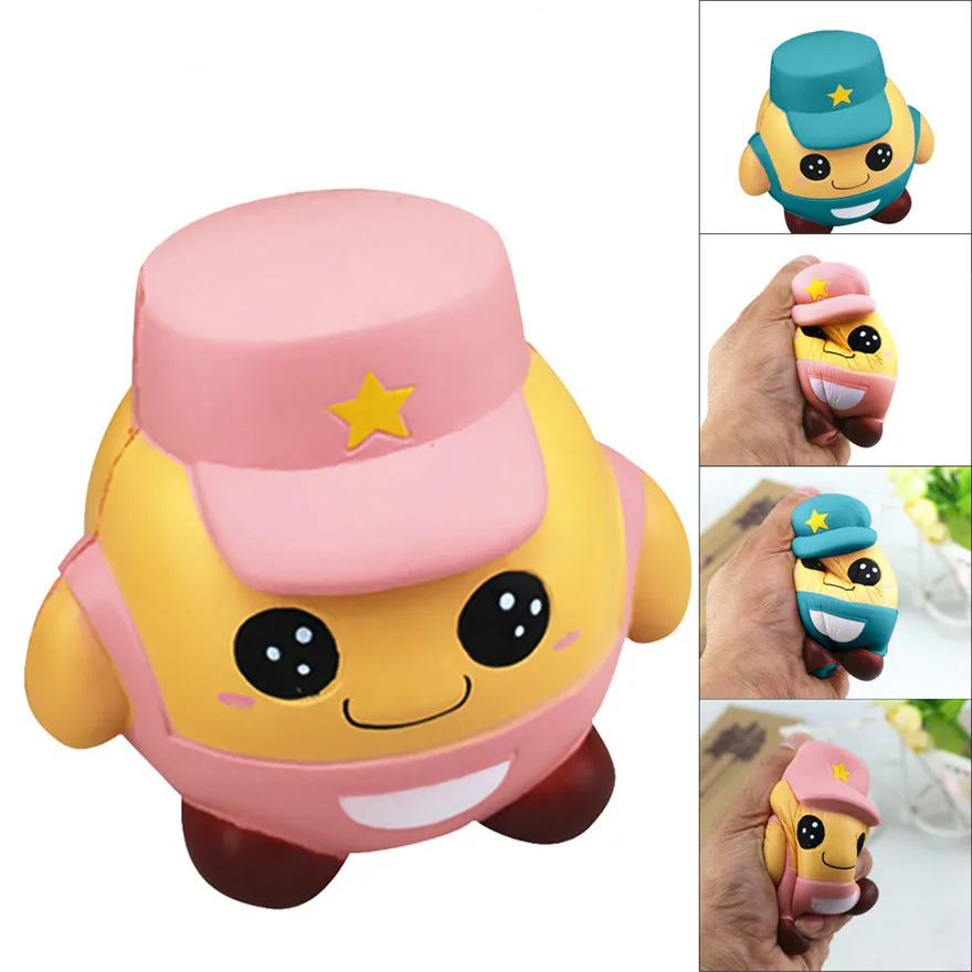 Mskwee Kawaii Мультфильм Squishy солдат замедлить рост булочка подвески для мальчиков девочек Подарки Игрушка антистресс Squeeze Игрушка телефон ремни